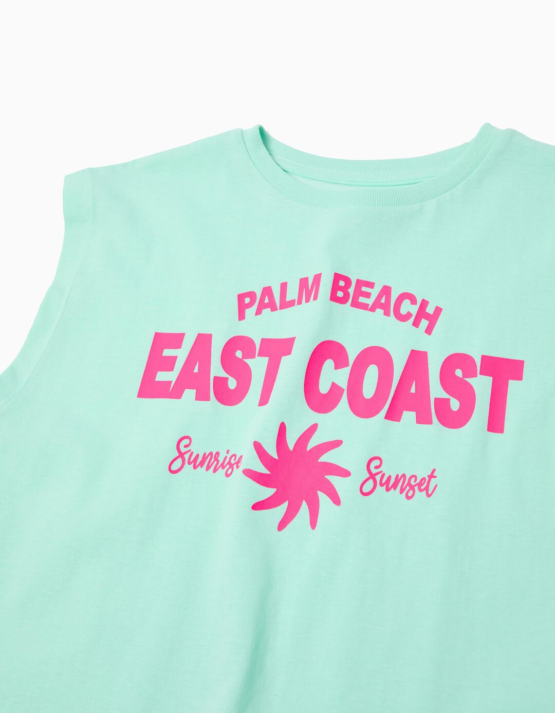 T-shirt Estampada, Menina, Verde Claro