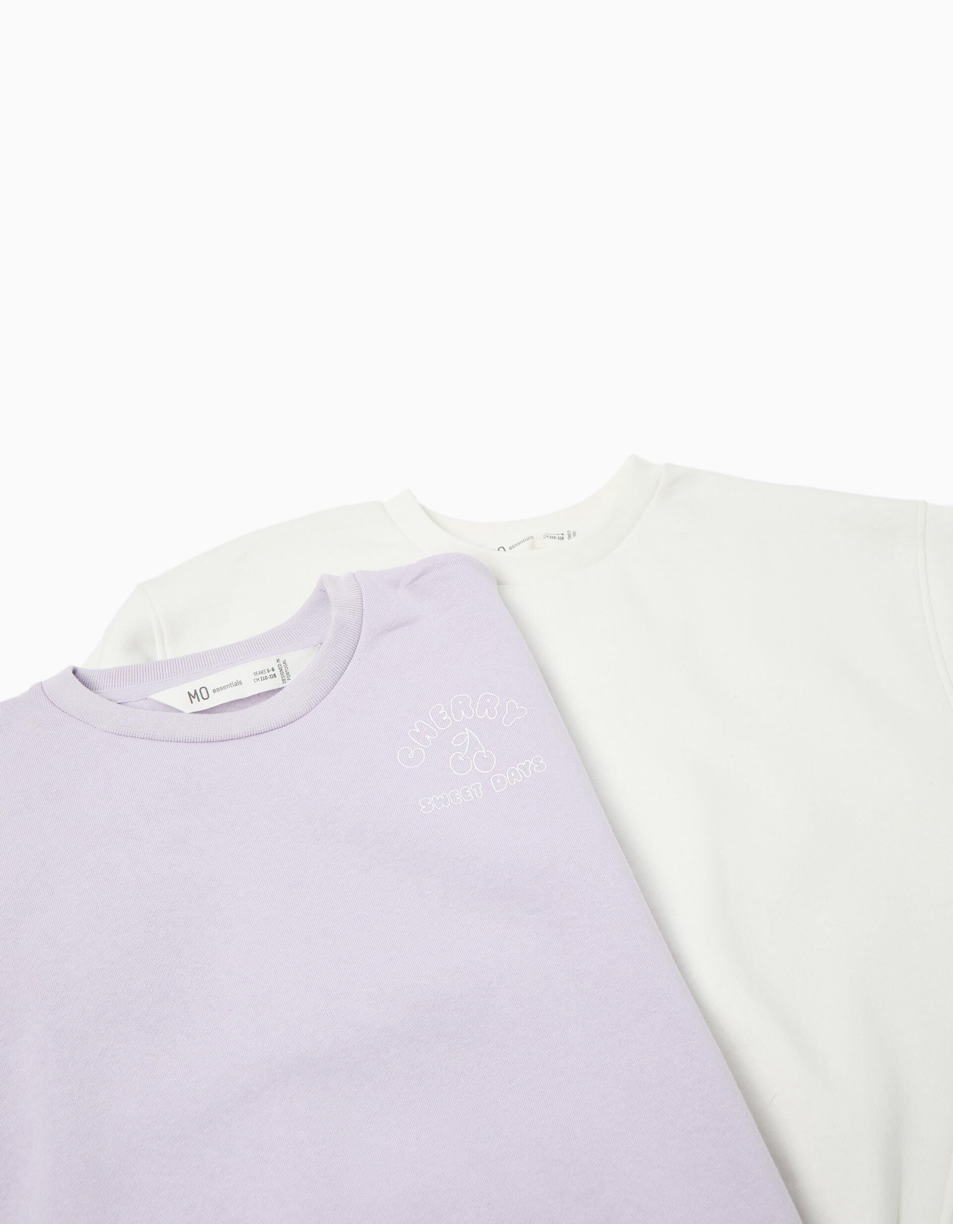 Comprar Online Pack 2 Sweatshirts de Felpa, Menina, Roxo Claro