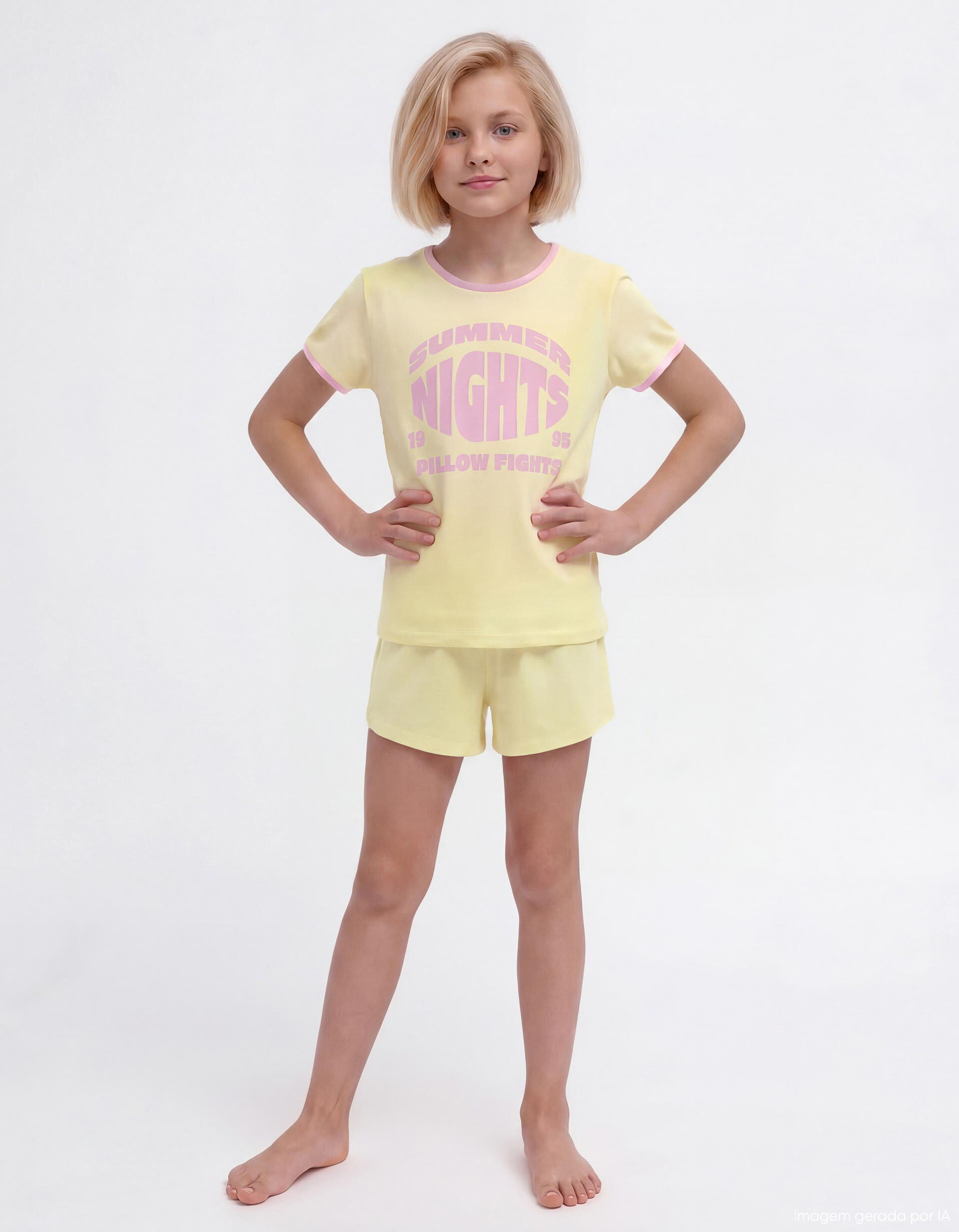 Comprar Online Pijama, Menina, Amarelo Claro