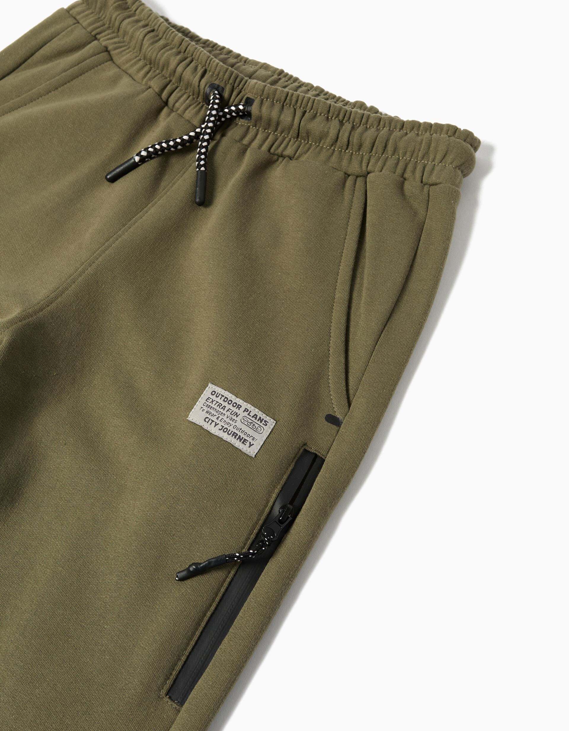 Comprar Online Joggers de Felpa, Menino, Verde Escuro