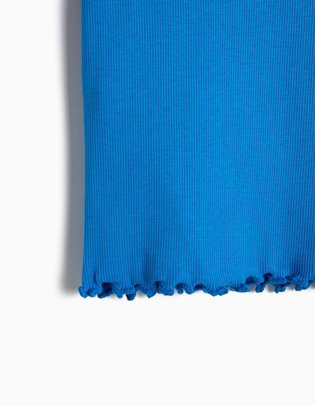 T-shirt Bordado Flor, Menina, Azul