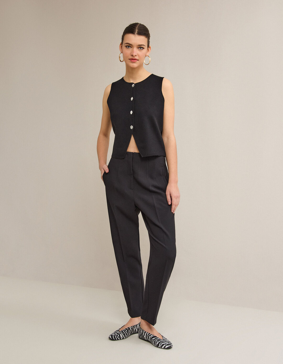 Cal&ccedil;as Cinta Subida, Mulher, Preto