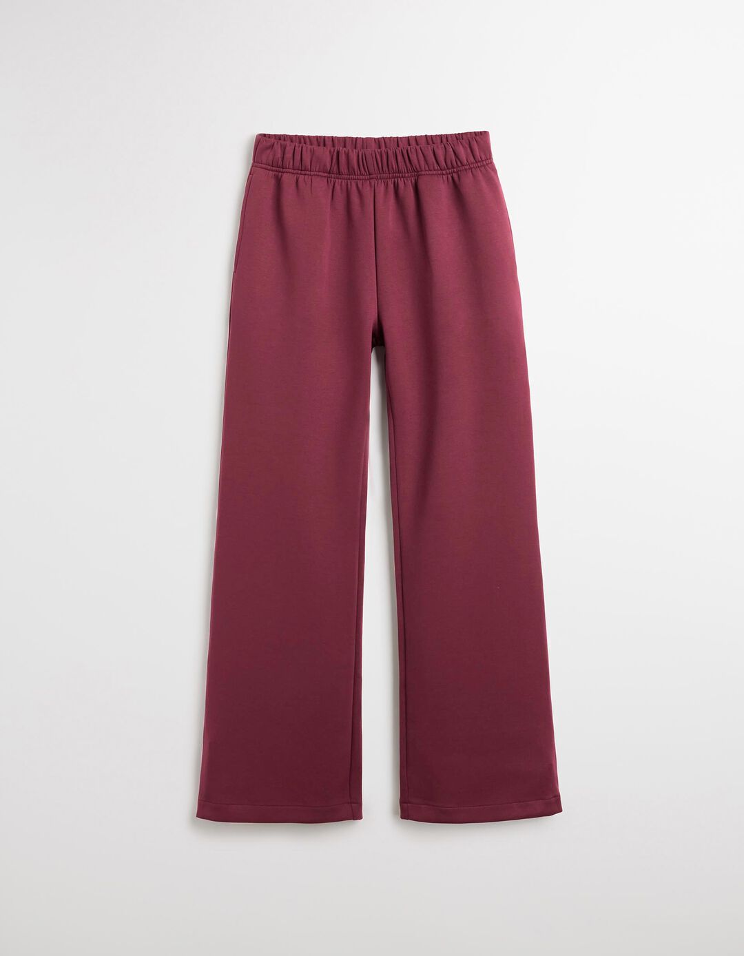 Calças 'Loose Fit', Mulher, Vermelho Escuro