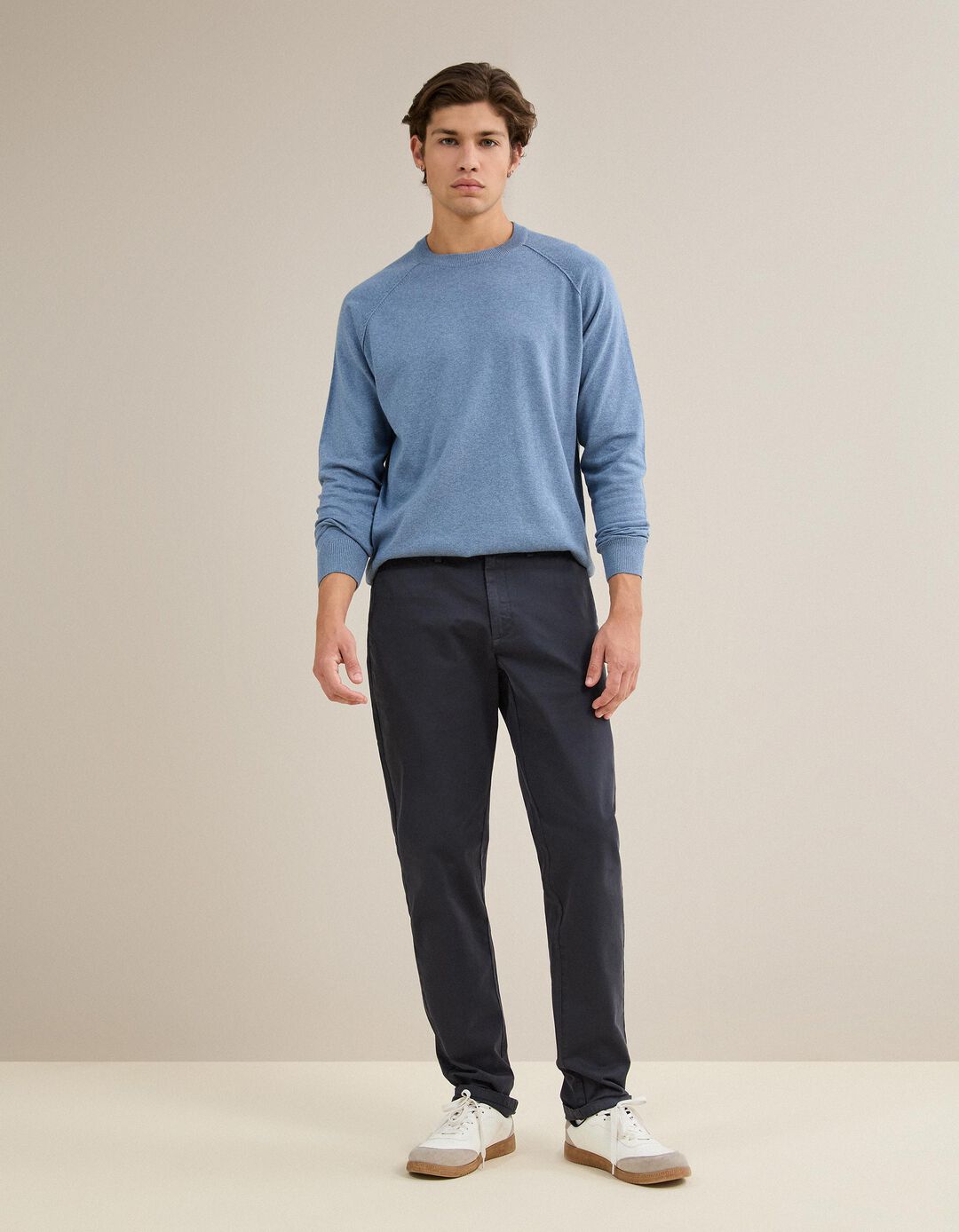Cal&ccedil;as Chino Slim, Homem, Azul Escuro