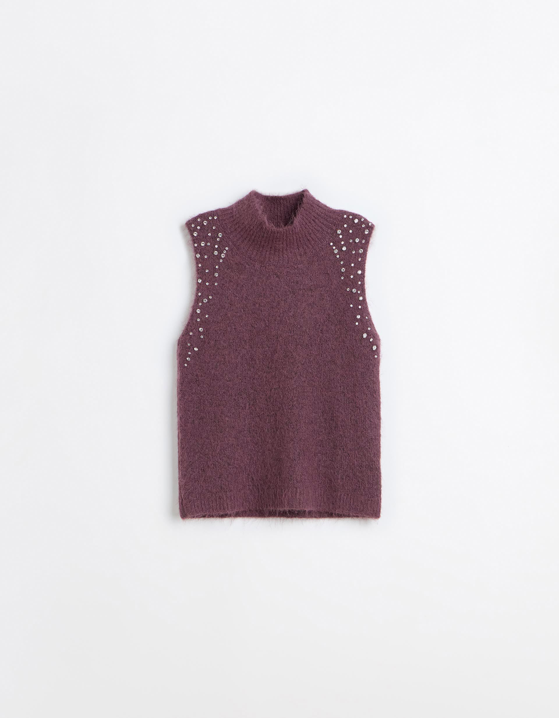 Comprar Online Colete De Malha, Mulher, Roxo Escuro