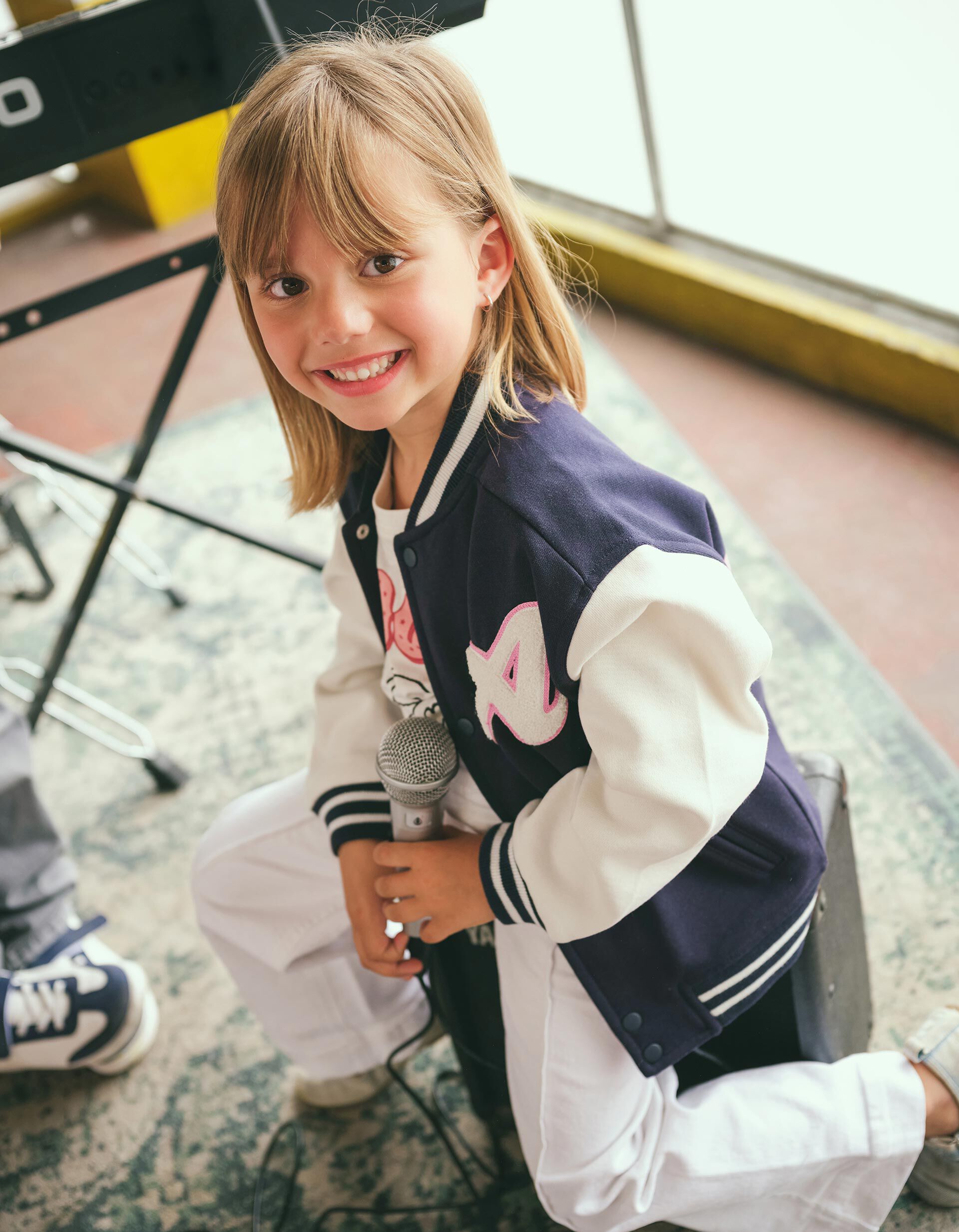 Casaco Bomber, Menina, Azul