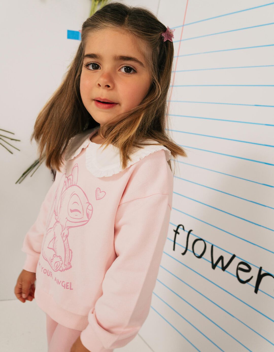 Sweatshirt 'Stitch' &copy;Disney, Menina, Rosa Claro