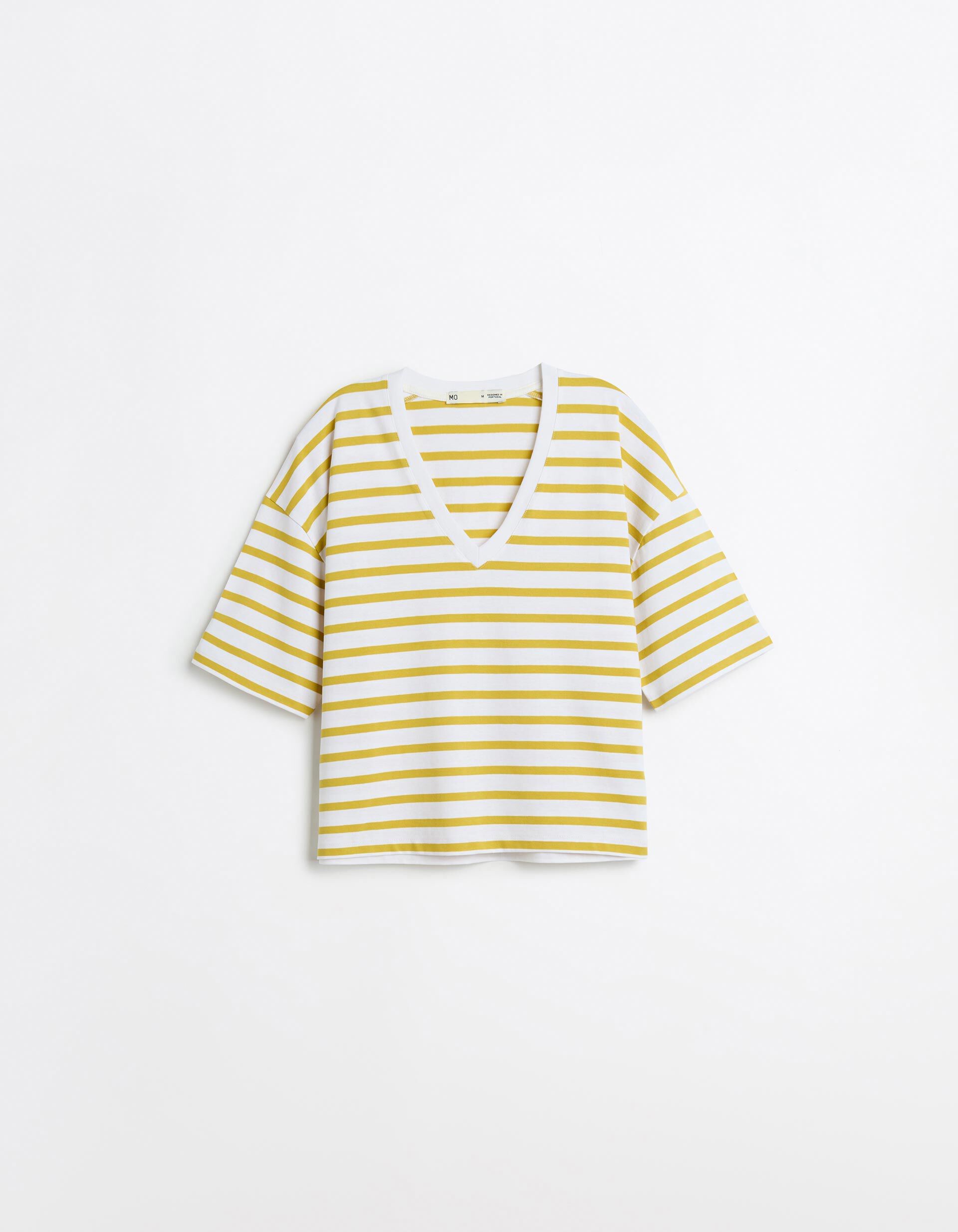 Comprar Online T-shirt Riscas, Mulher, Amarelo