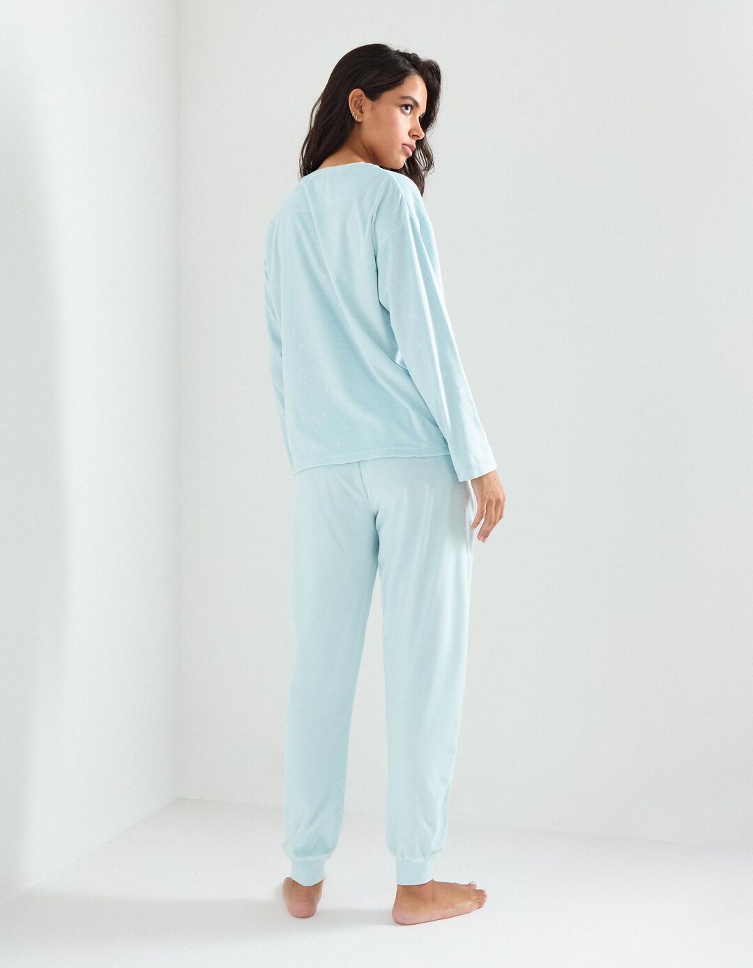 Pijama Veludo, Mulher, Azul Claro 