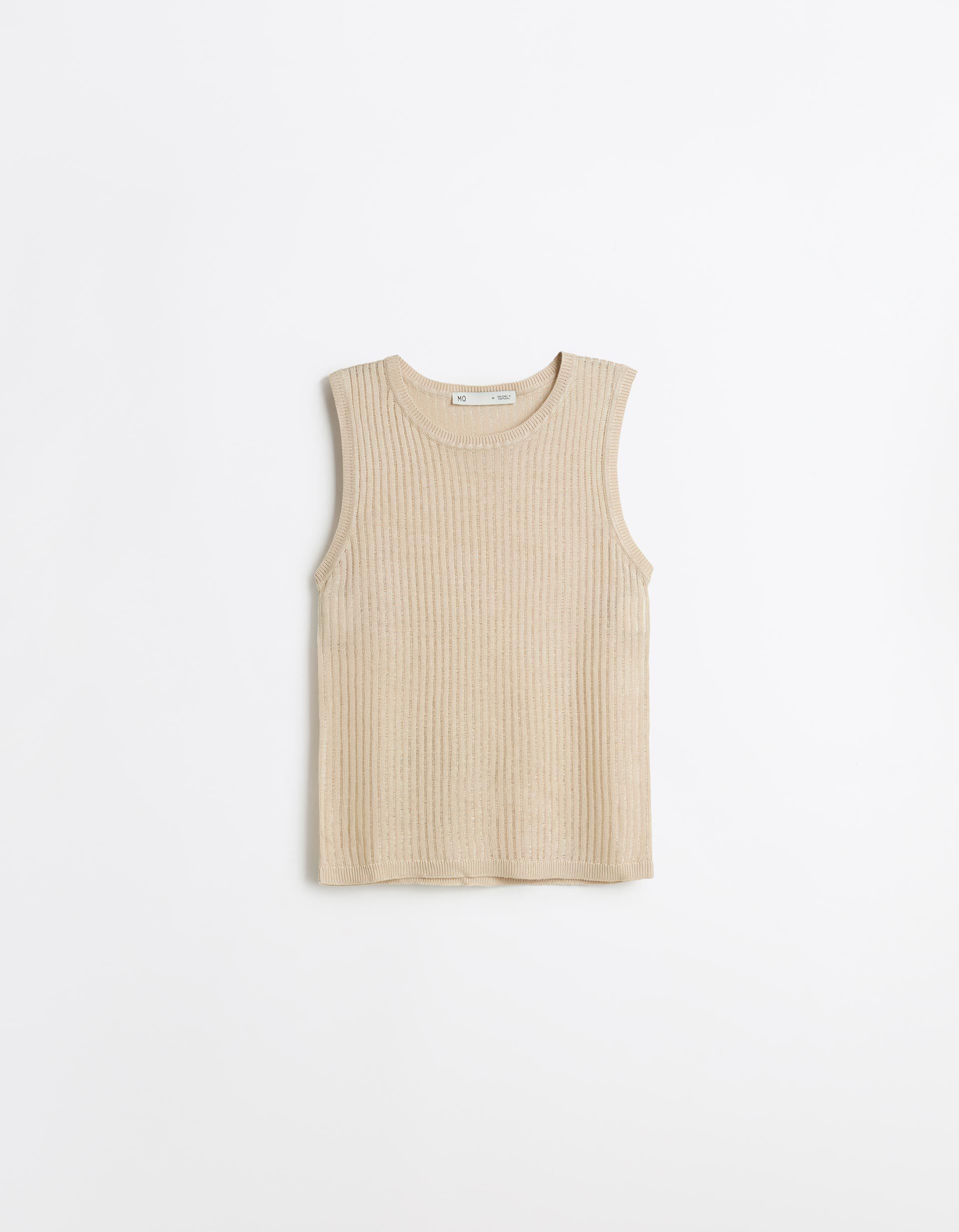 Comprar Online Top Tricotado R&uacute;stico, Mulher, Bege Claro