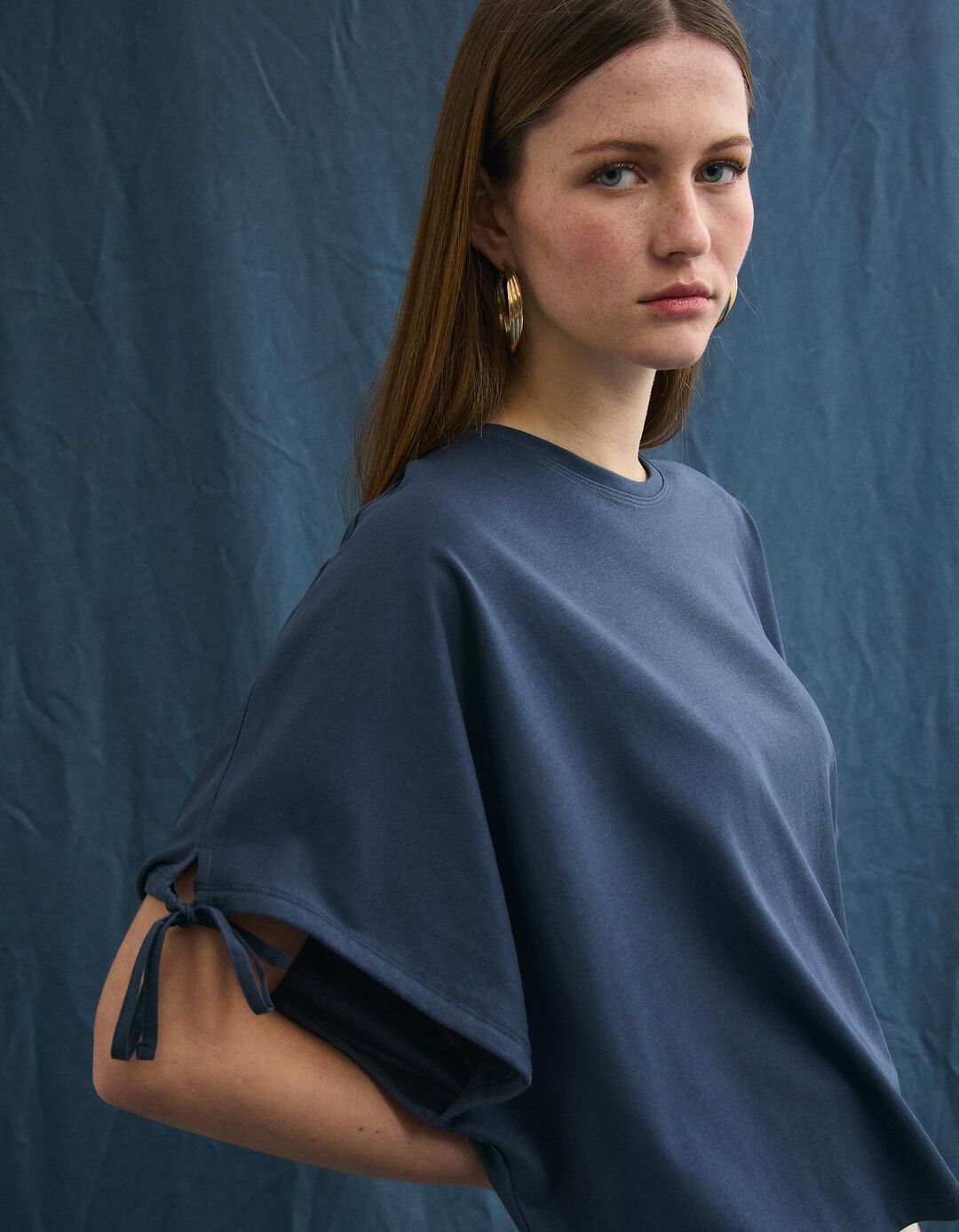 T-shirt, Mulher, Azul Escuro