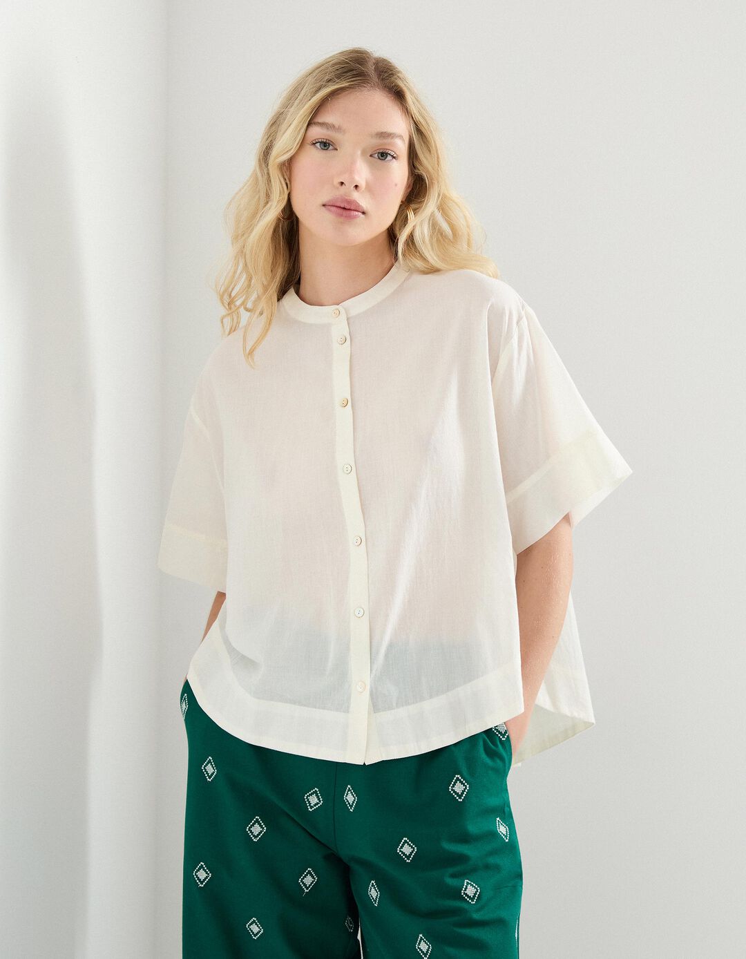 Blusa, Mulher, Bege Claro