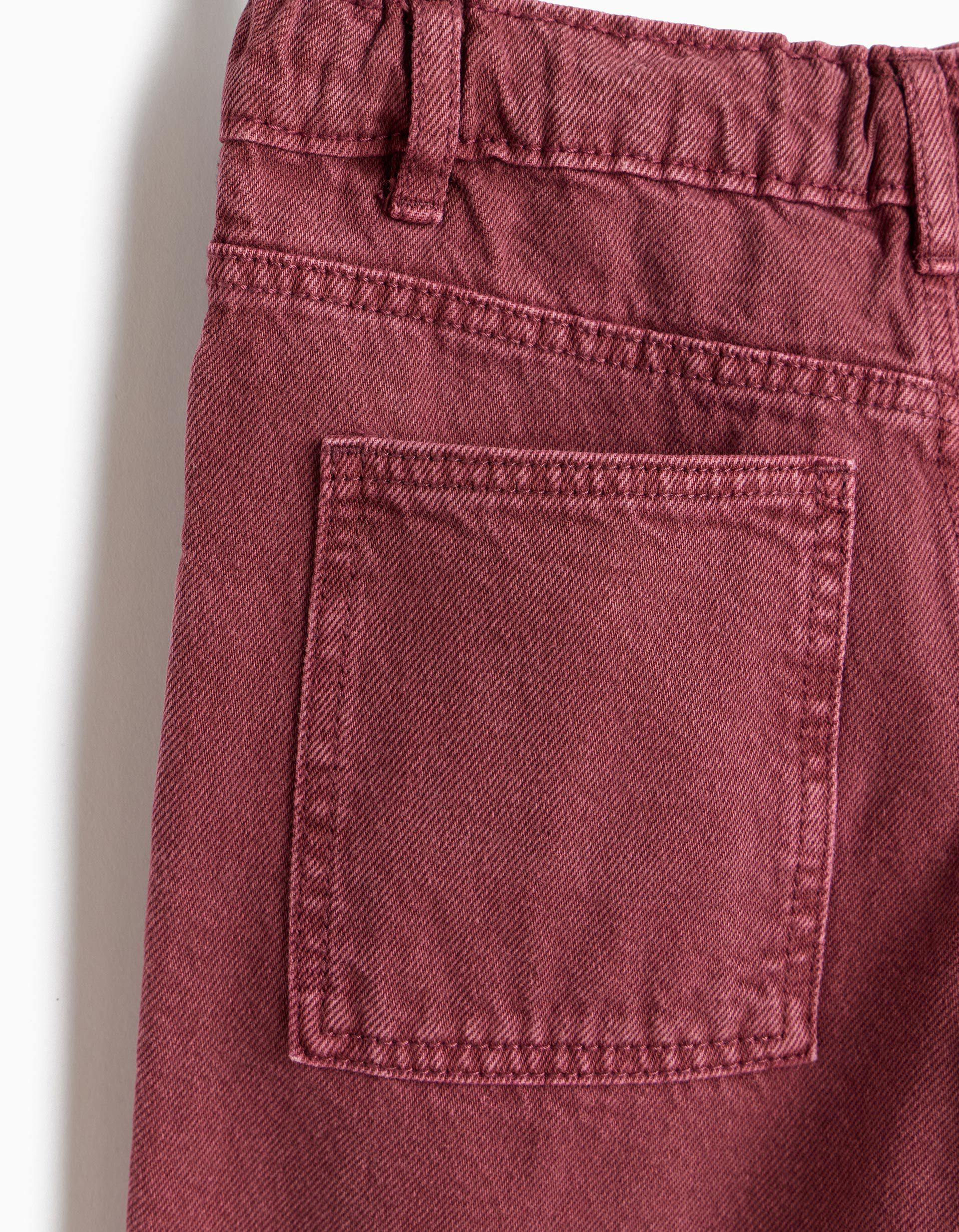 Comprar Online Cal&ccedil;as 'Baggy', Menino, Vermelho Escuro