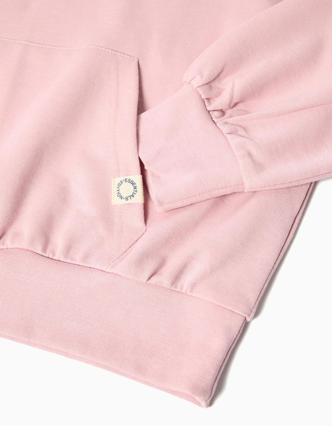 Sweatshirt de Felpa Capuz, Menina, Rosa Claro