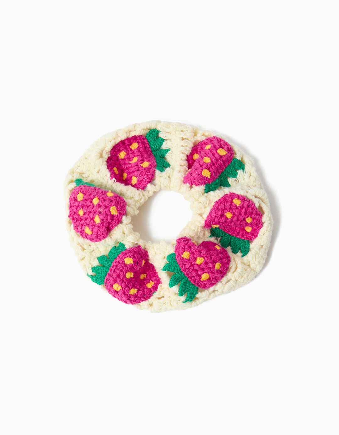 El&aacute;stico Scrunchie Morangos, Menina, Multicolor