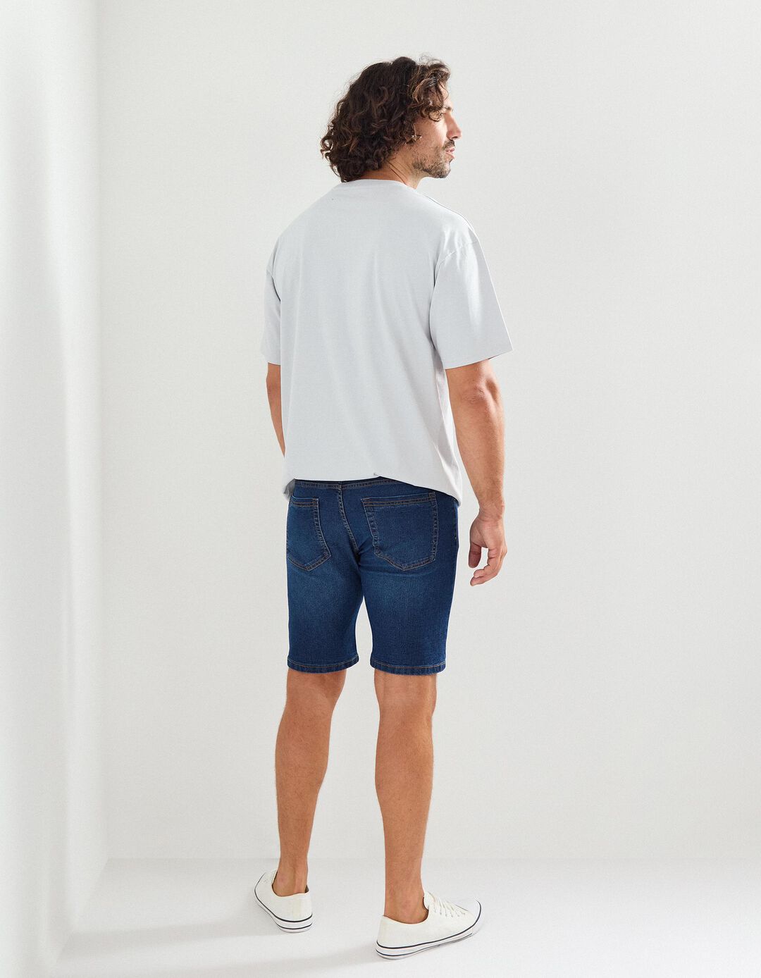 Calções 'Skinny', Homem, Azul