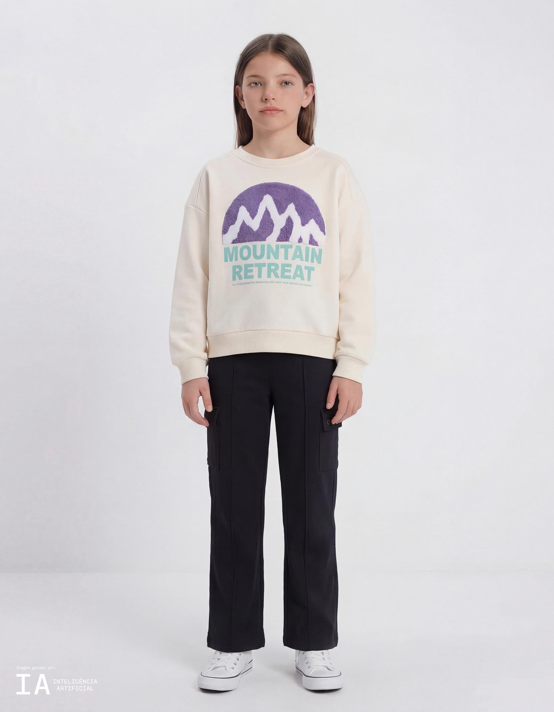 Comprar Online Cal&ccedil;as Cargo, Menina, Preto