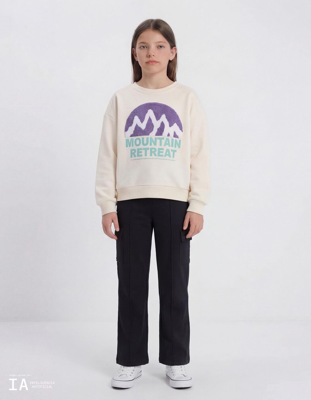 Cal&ccedil;as Cargo, Menina, Preto