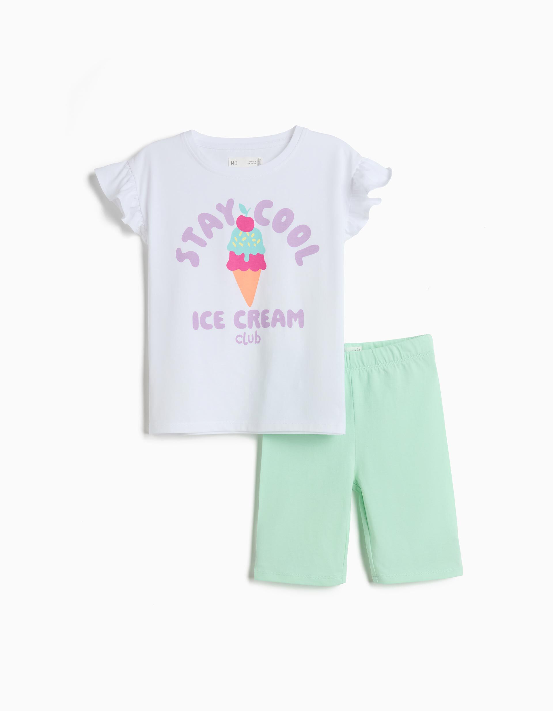 Comprar Online Conjunto T-shirt e Leggings, Menina, Branco