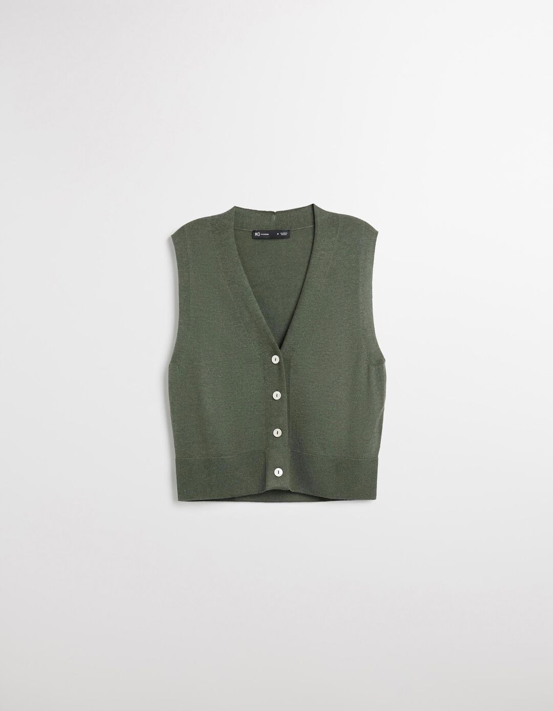 Colete com Caxemira, Mulher, Verde