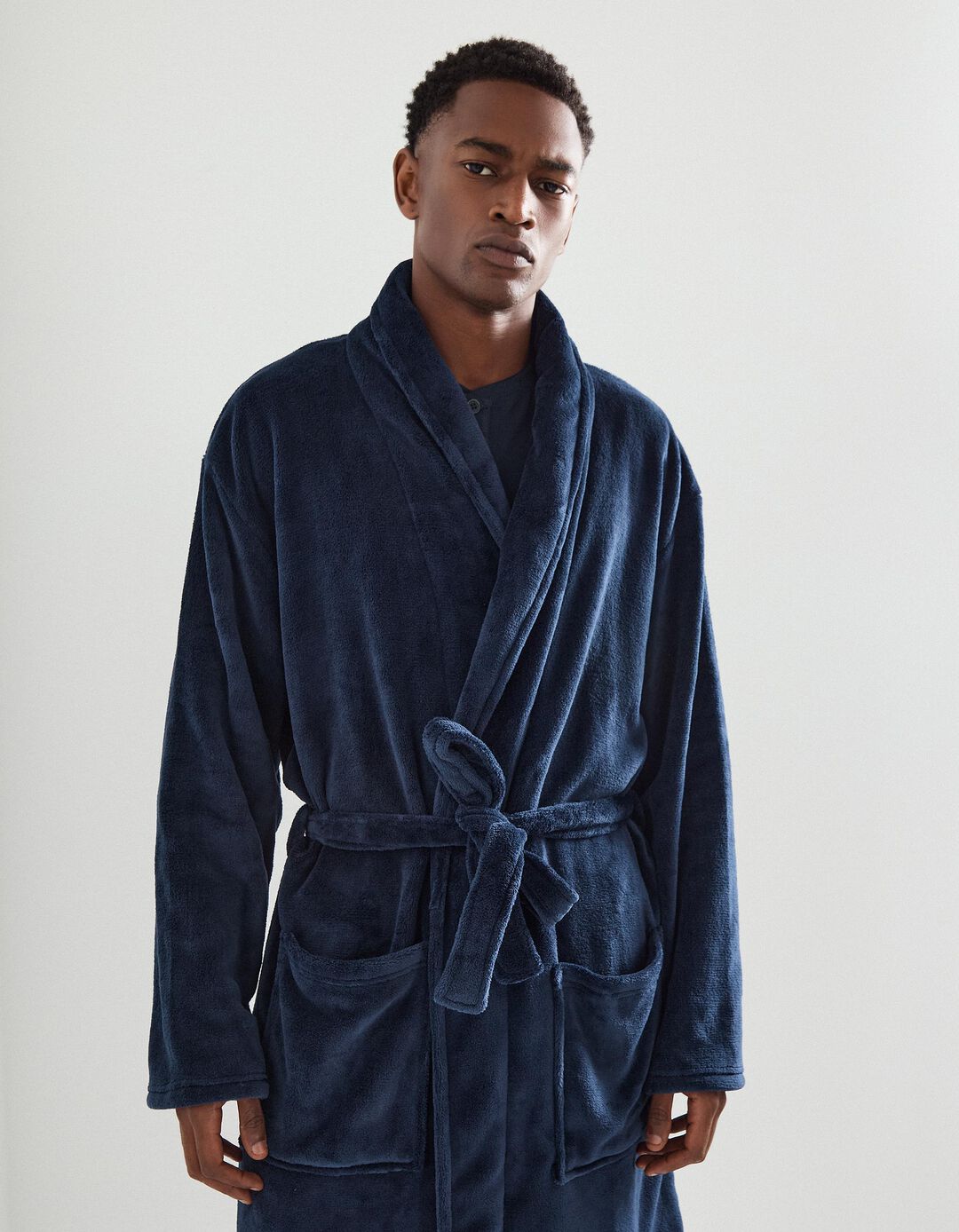Robe, Homem, Azul Escuro