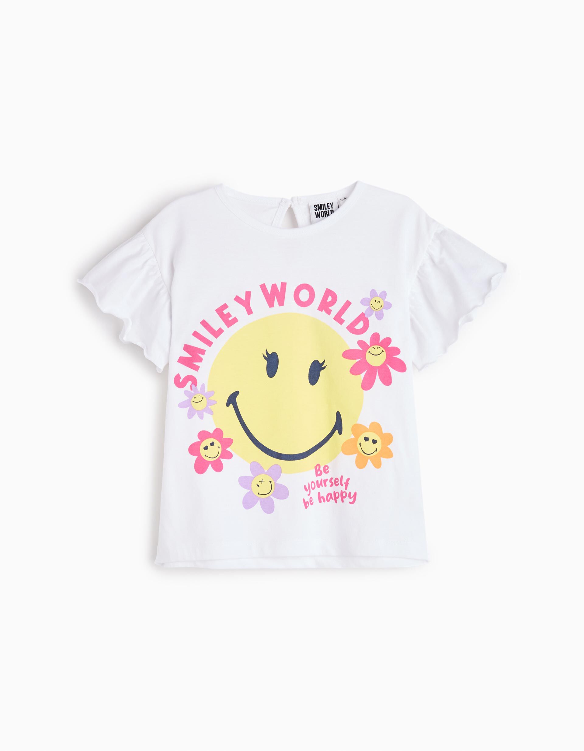 Comprar Online T-shirt 'Smiley World', Menina, Branco