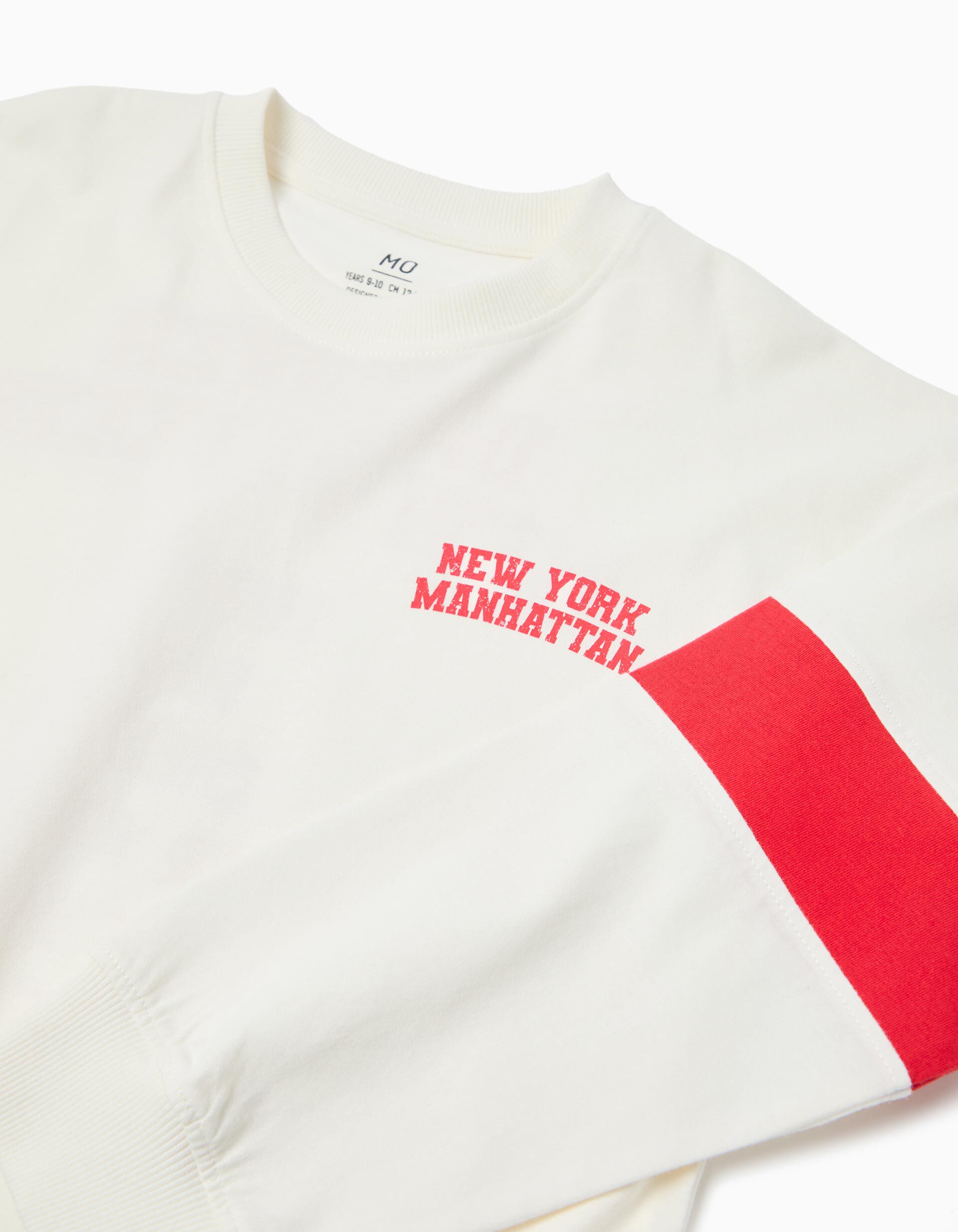 Comprar Online T-shirt de Manga Comprida, Menino, Branco