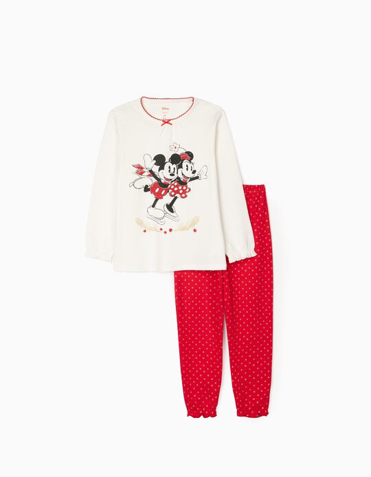 Christmas Pyjamas for Girls 'Minnie', Blanc/Rouge
