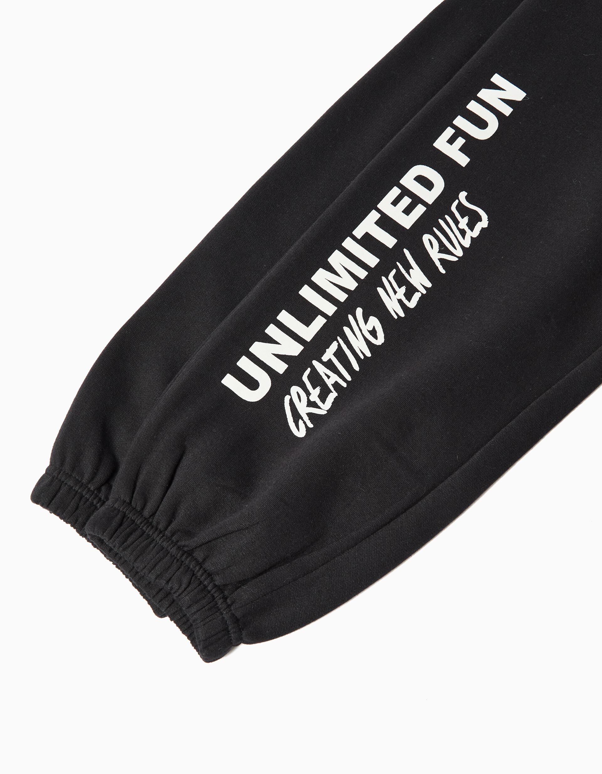 Comprar Online Cal&ccedil;as Jogging de Felpa, Menino, Preto