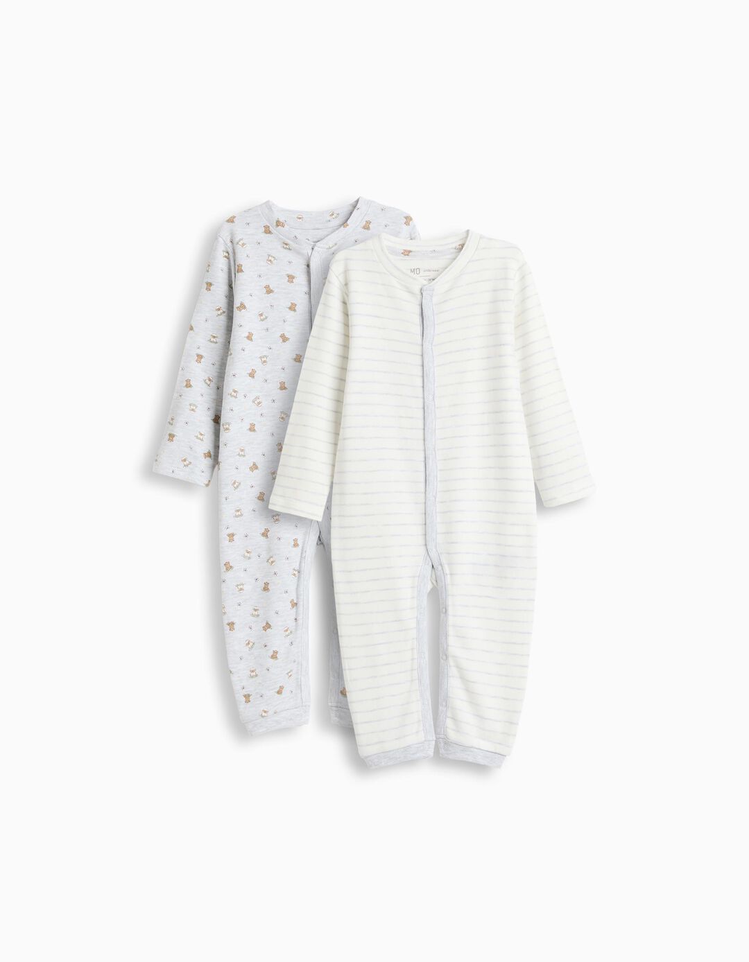 Pack 2 Babygrows, Menino, Cinzento Claro