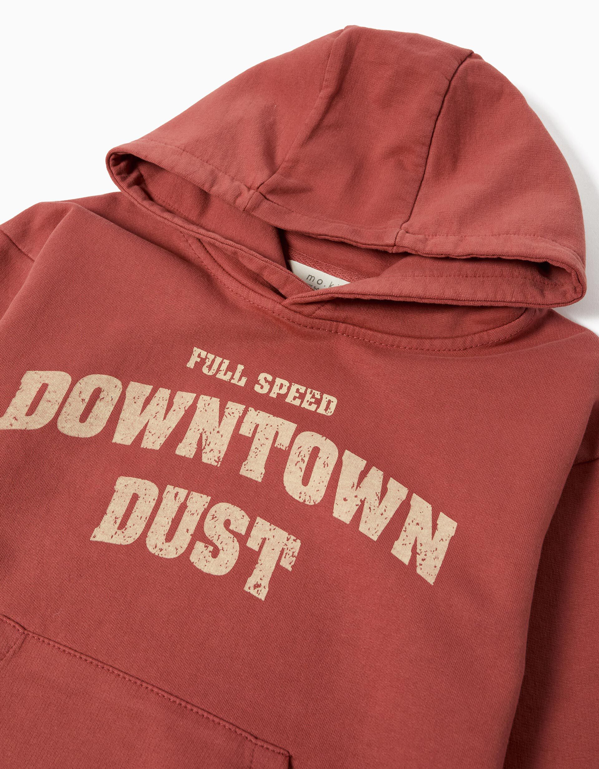 Comprar Online Sweatshirt de Felpa Capuz, Menino, Laranja Escuro