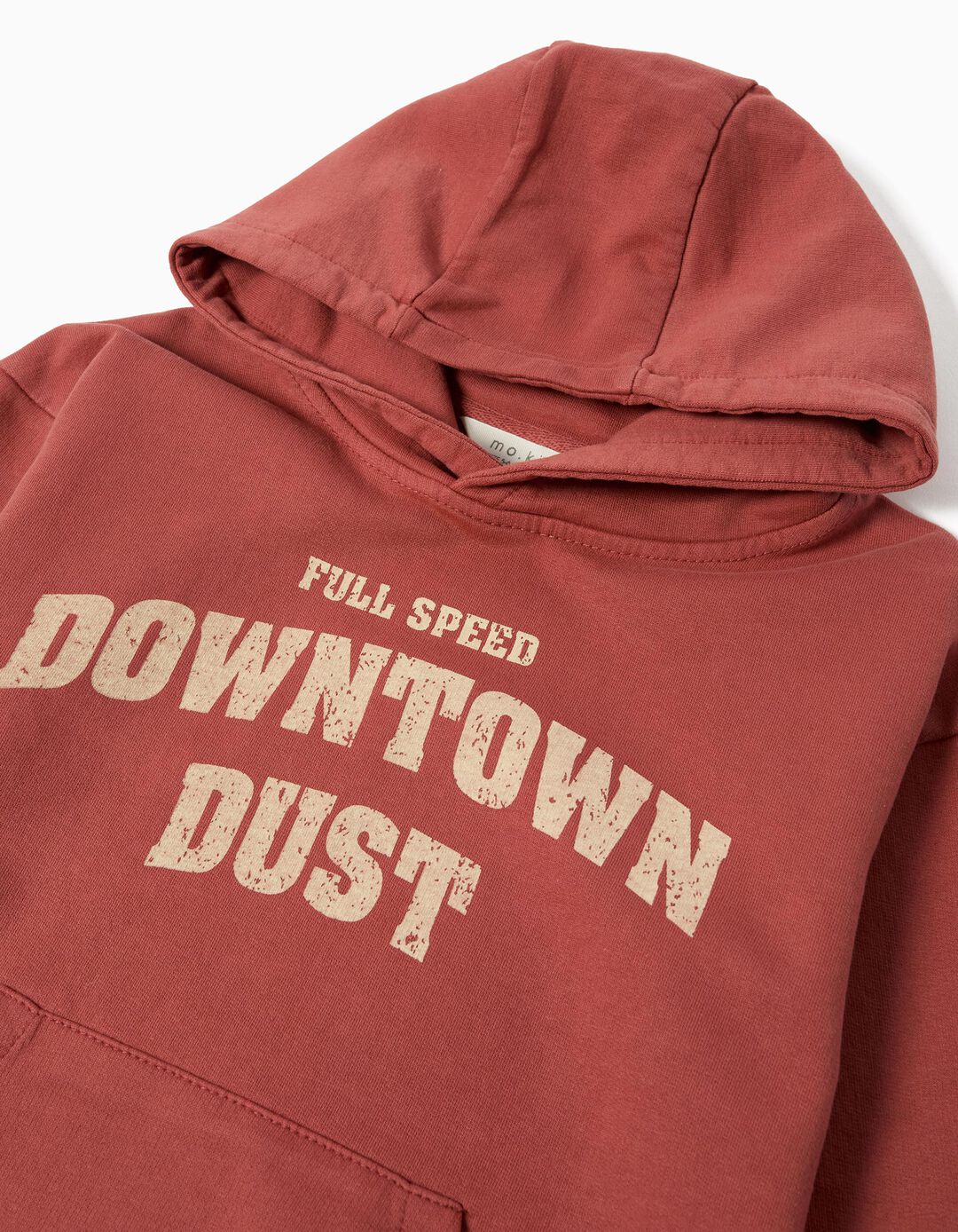 Sweatshirt de Felpa Capuz, Menino, Laranja Escuro