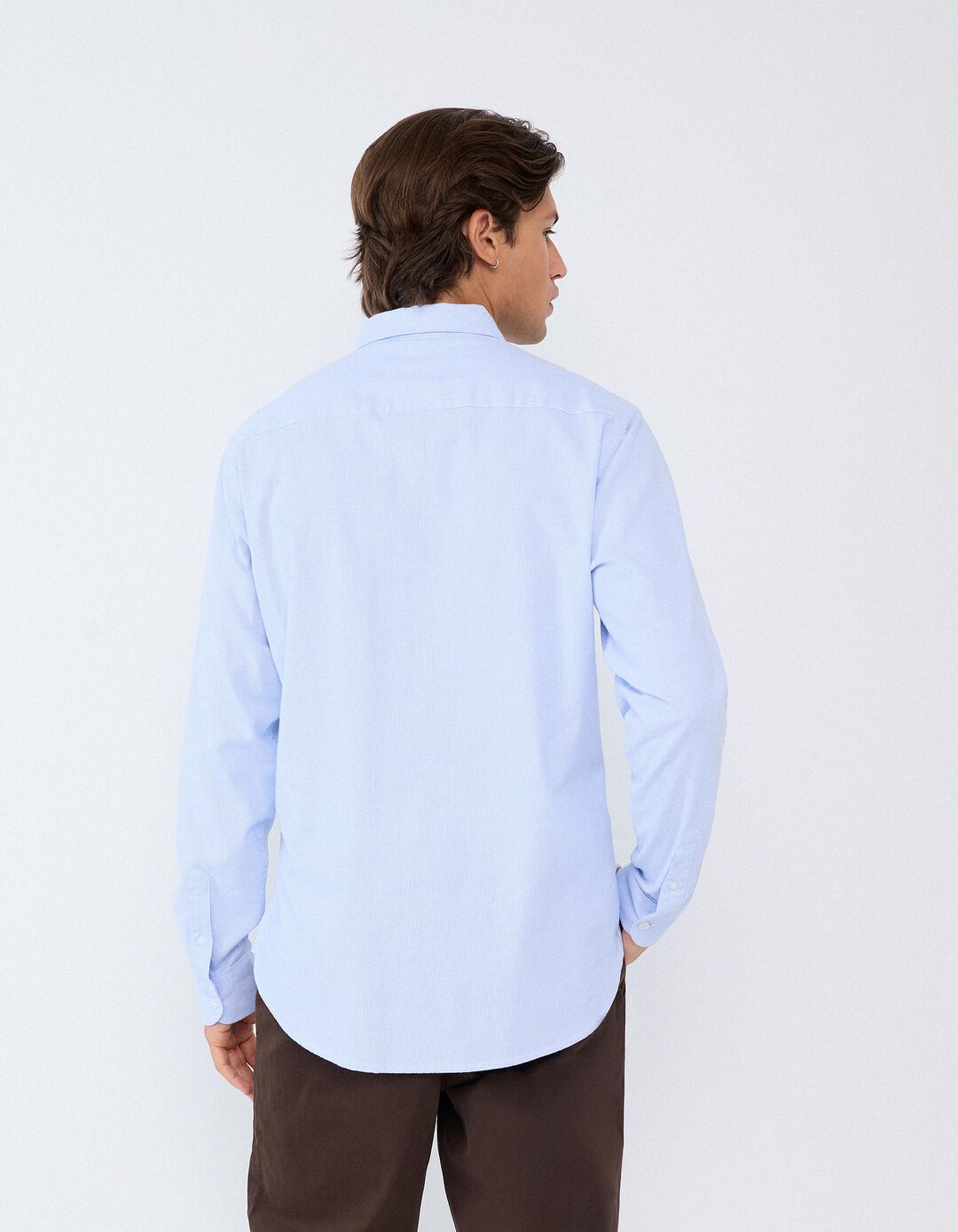 Camisa Oxford, Homem, Azul