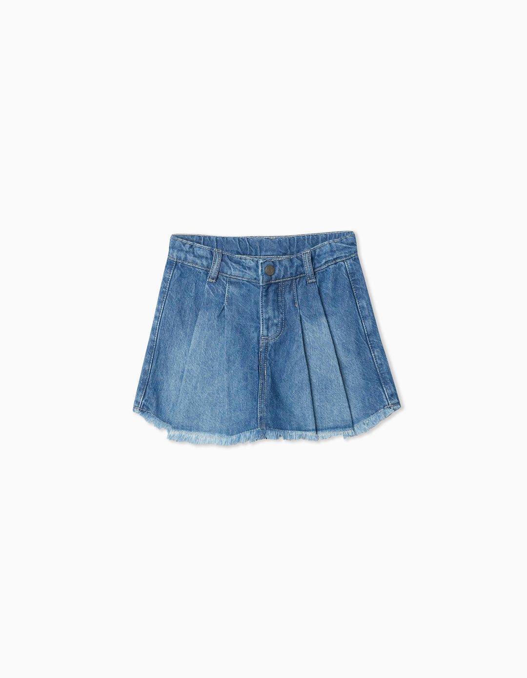  Denim skirt-shorts, girl, blue