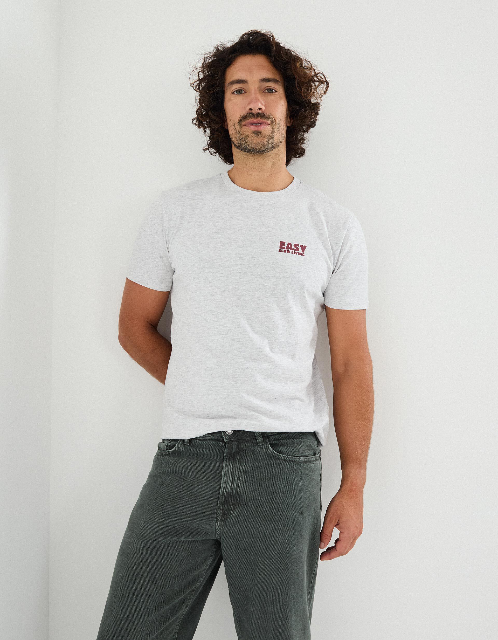 Comprar Online T-shirt Print, Homem, Cinzento Claro