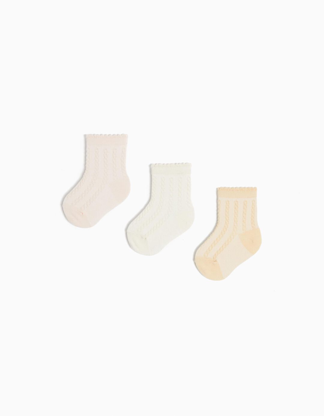 Pack 3 Pairs of Socks, Baby Girl, Multicolor