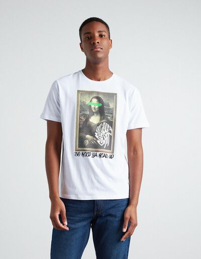 T-shirt 'Mona Lisa', Homem, Branco