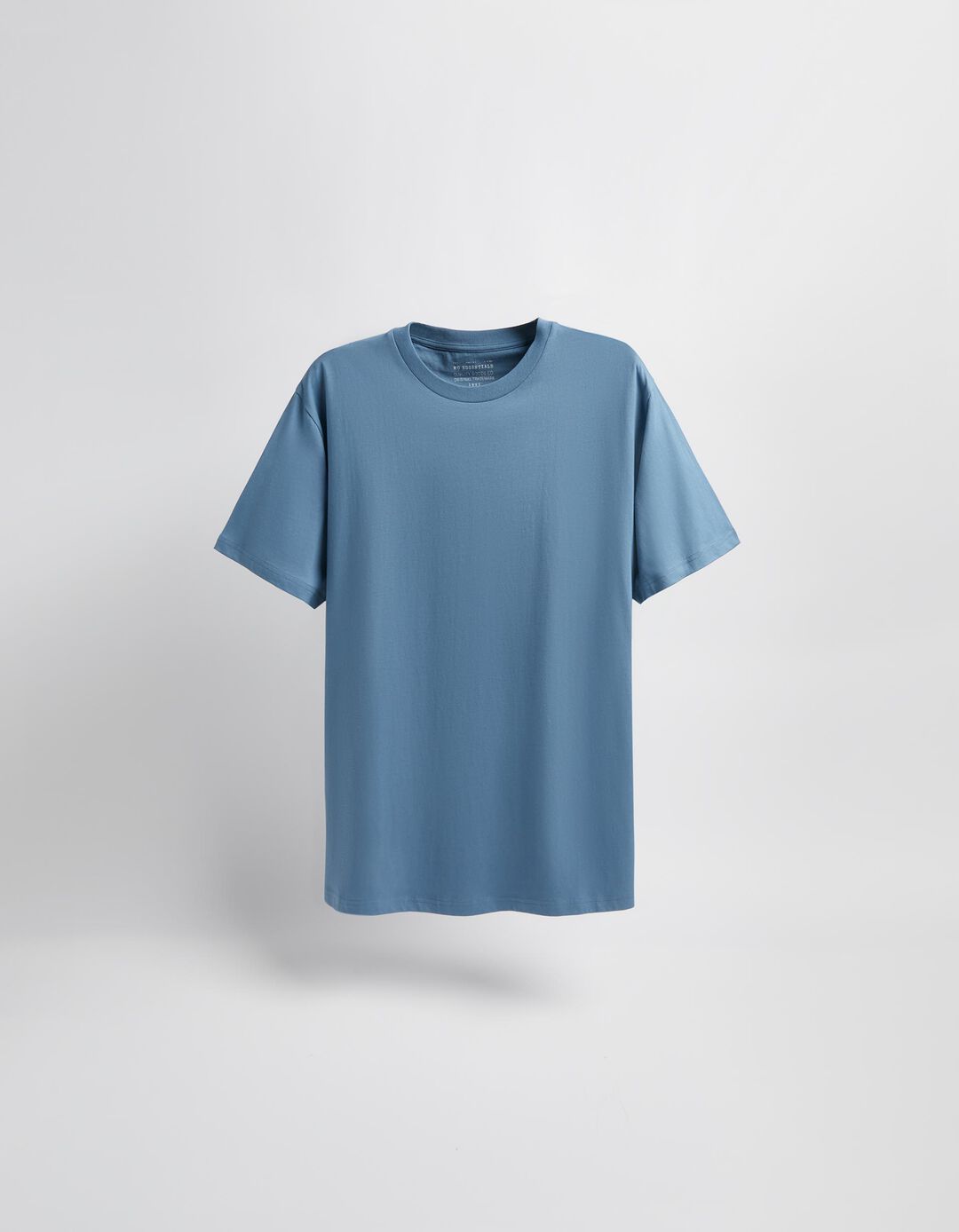T-shirt Decote Redondo, Homem, Azul