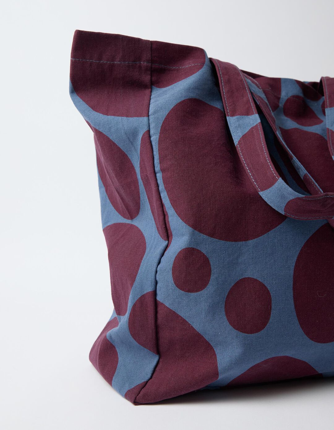 Tote Bag &Agrave;s Bolinhas, Mulher, Azul