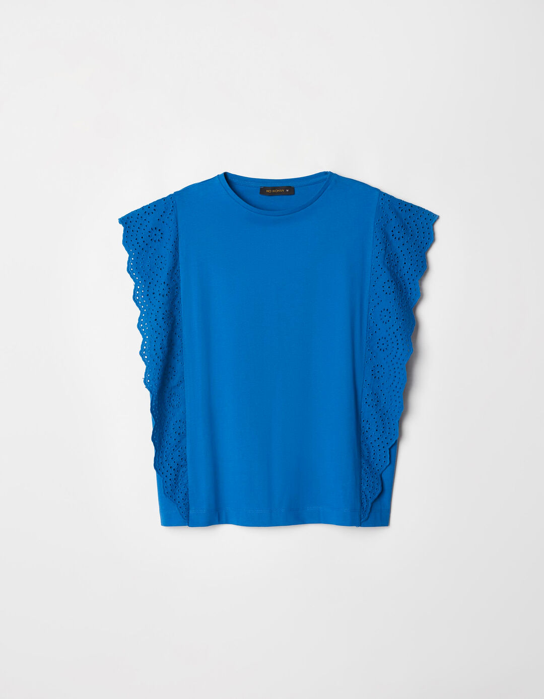 English Embroidered T-shirt, Woman, Dark Blue