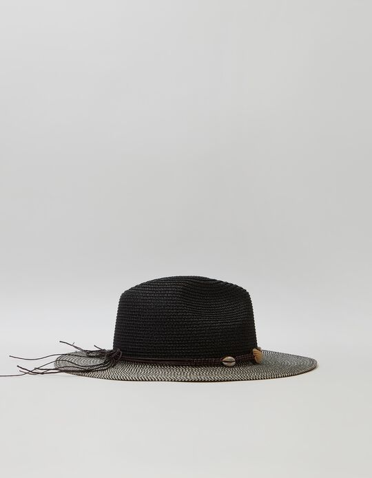 Straw Hat, Women, Black