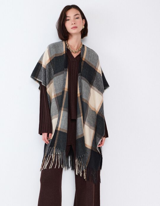 Comprar Online Poncho, Mulher, Cinzento