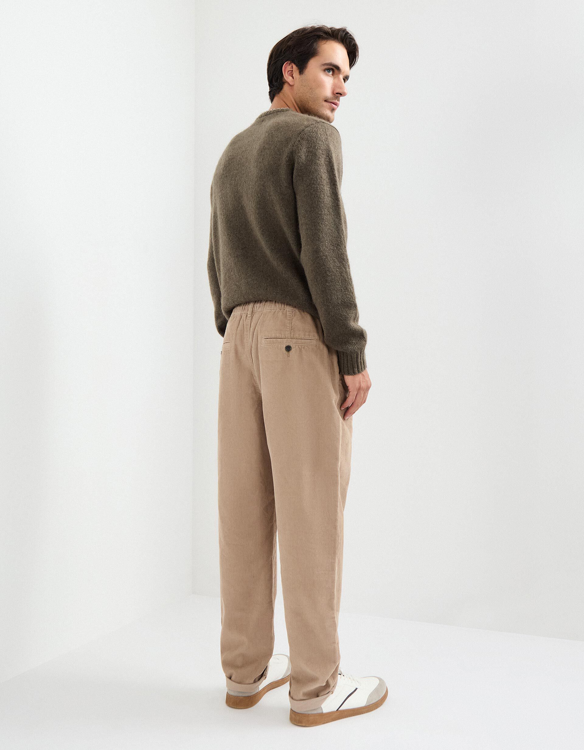 Comprar Online Cal&ccedil;as de Bombazina, Homem, Bege 