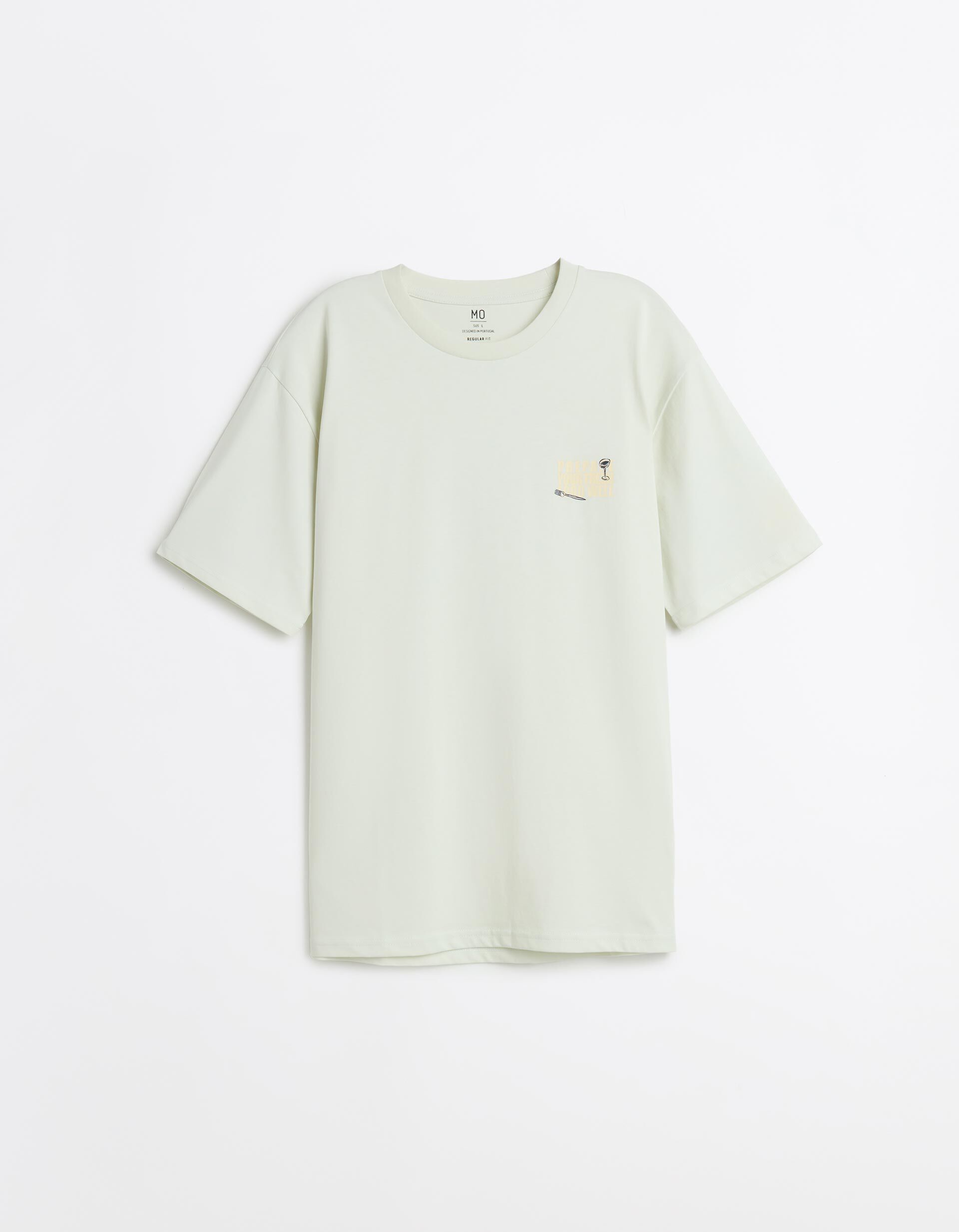 Comprar Online T-shirt Estampada, Homem, Verde &Aacute;gua
