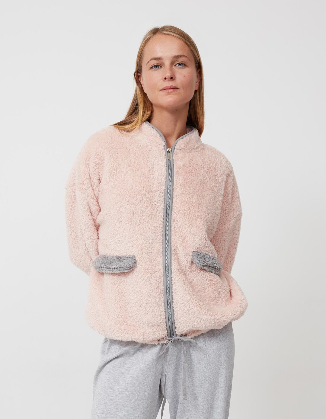 Soft Fleece Jacket, Women, Light Pink