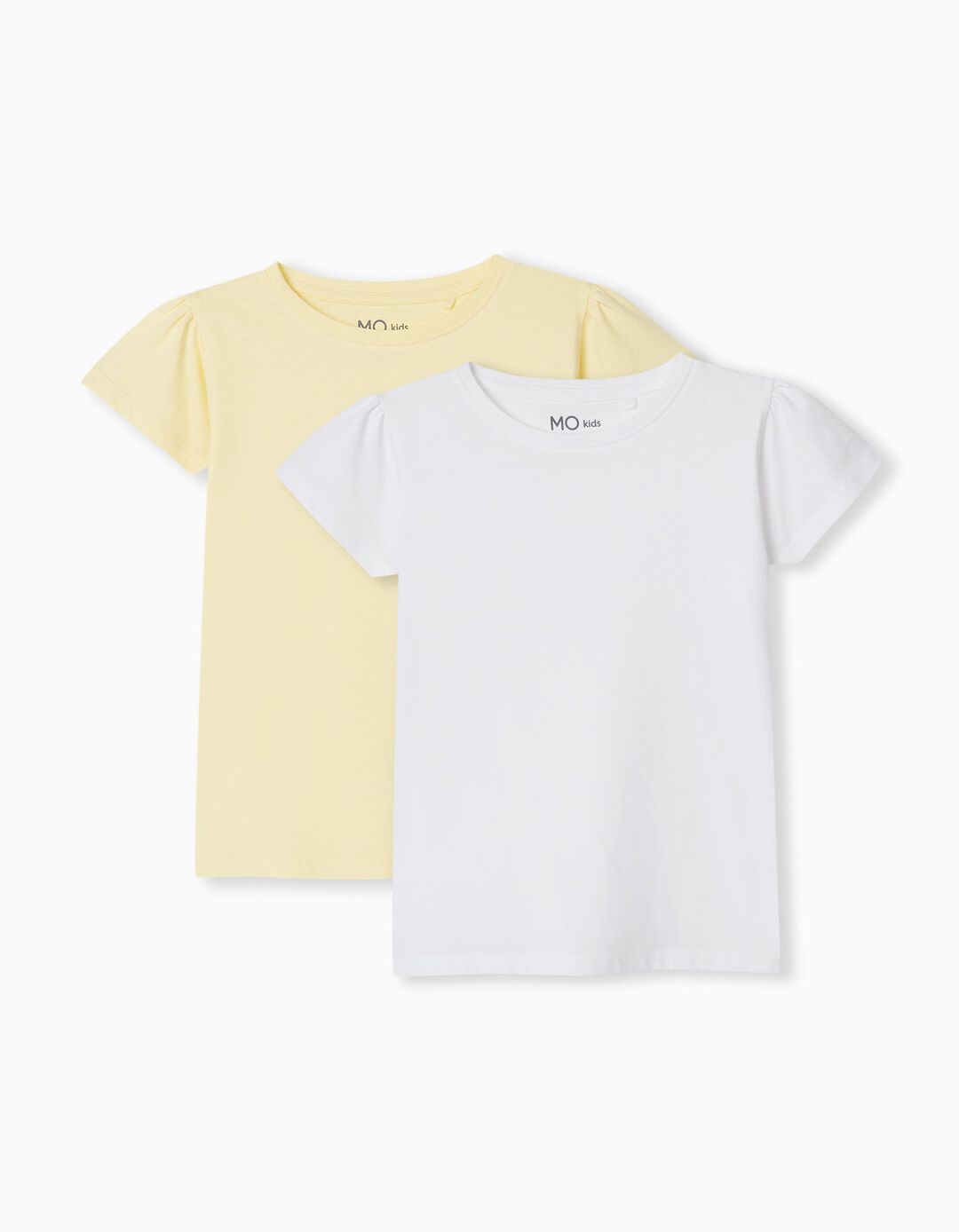 2 Basic Plain T-shirts Pack, Girls, Multicolour