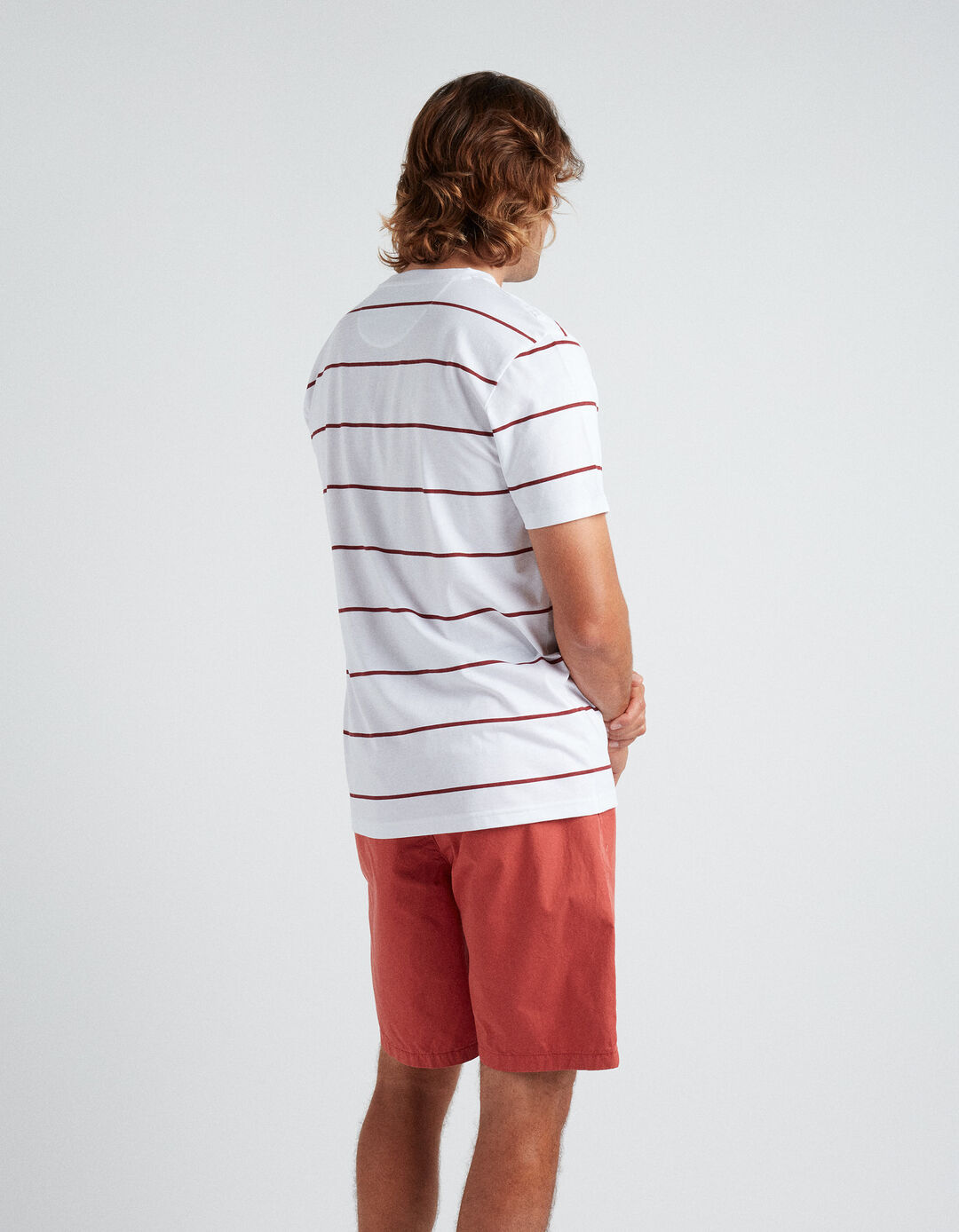 Stripes T-shirt, Men, Dark Red