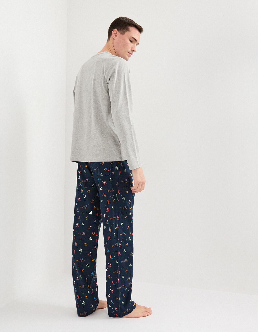 Pijama de Natal, Homem, Cinzento