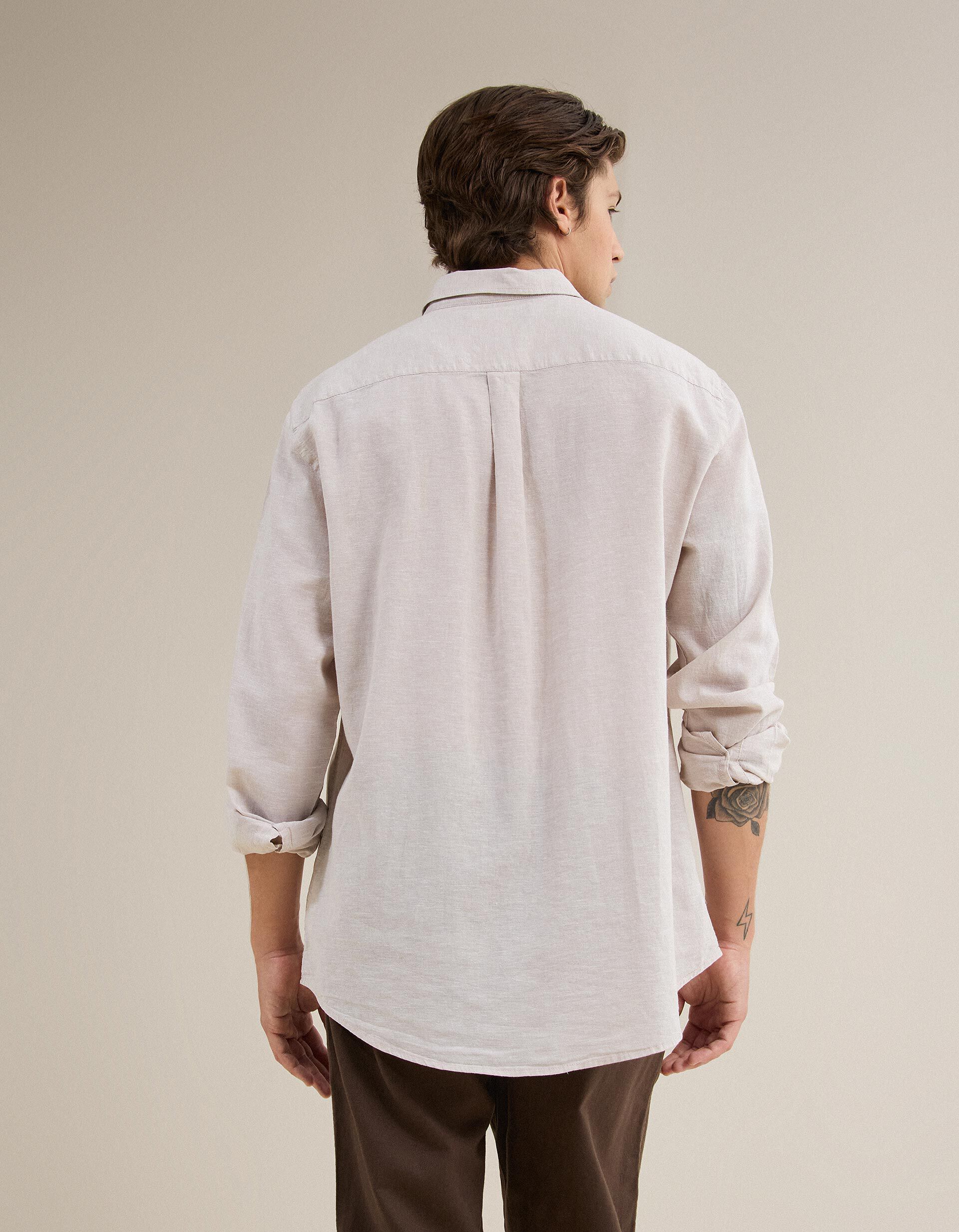 Comprar Online Camisa com Linho, Homem, Cinzento Claro