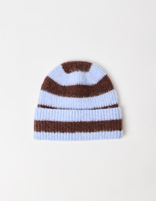 Comprar Online Gorro &Agrave;s Riscas, Mulher, Azul